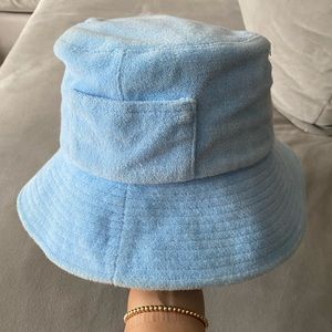 Lack of Color Terry Bucket Hat in Aqua Blue, size S-M, “Wave” Bucket